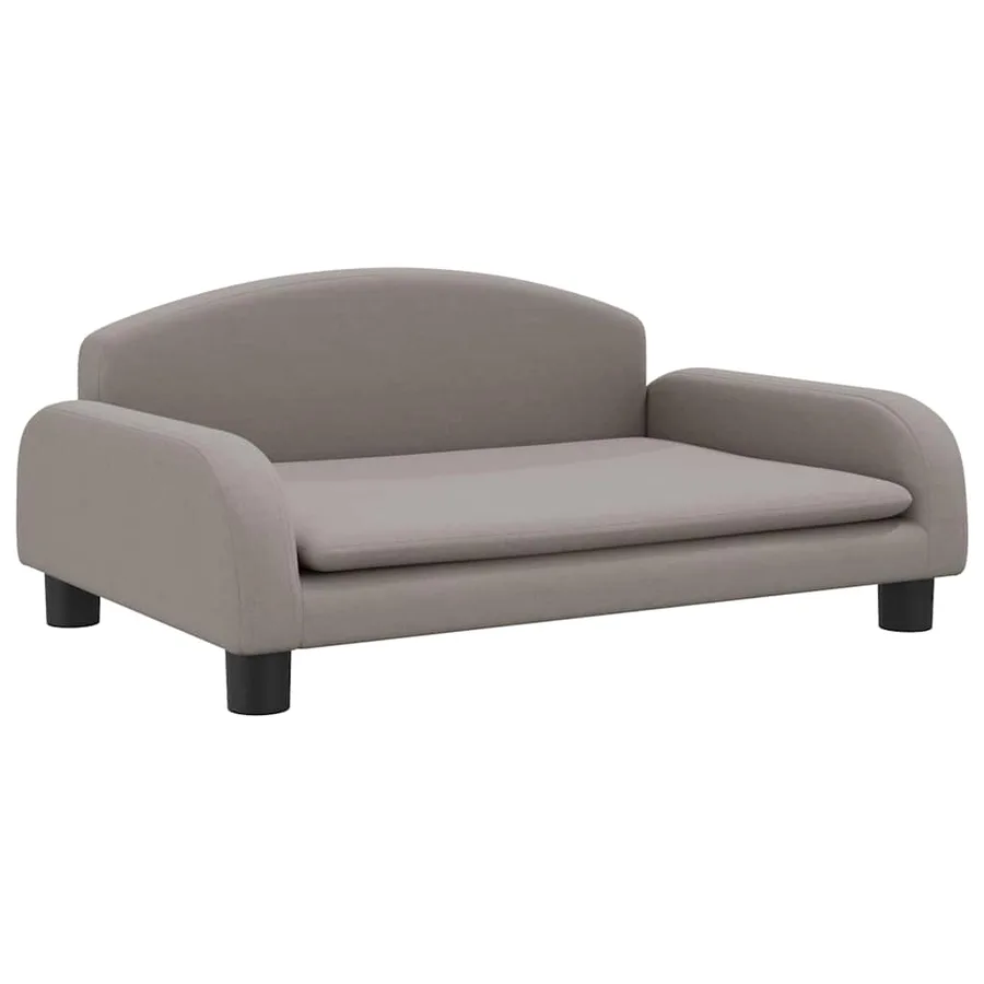 Lit pour chien taupe 70x45x30 cm tissu - 2