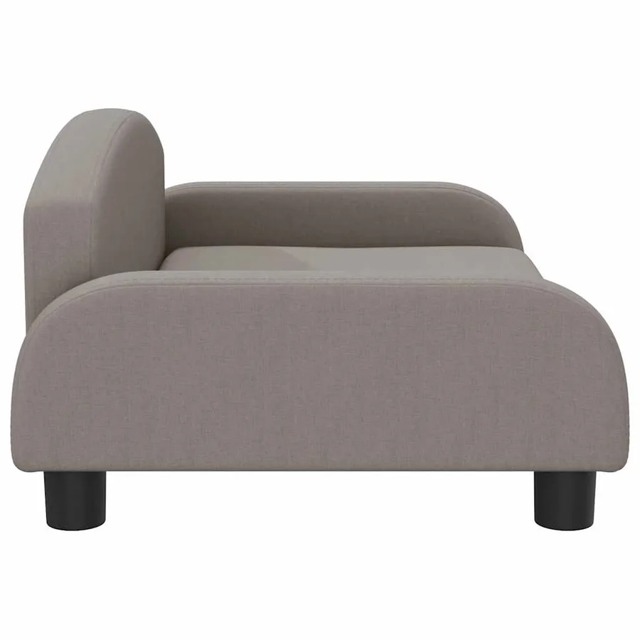 Lit pour chien taupe 70x45x30 cm tissu - 4