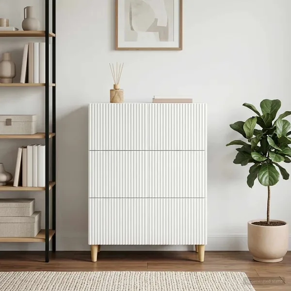 Armoire à tiroirs Blanc 66 x 34,5 x 90 cm Bois d'ingénierie
