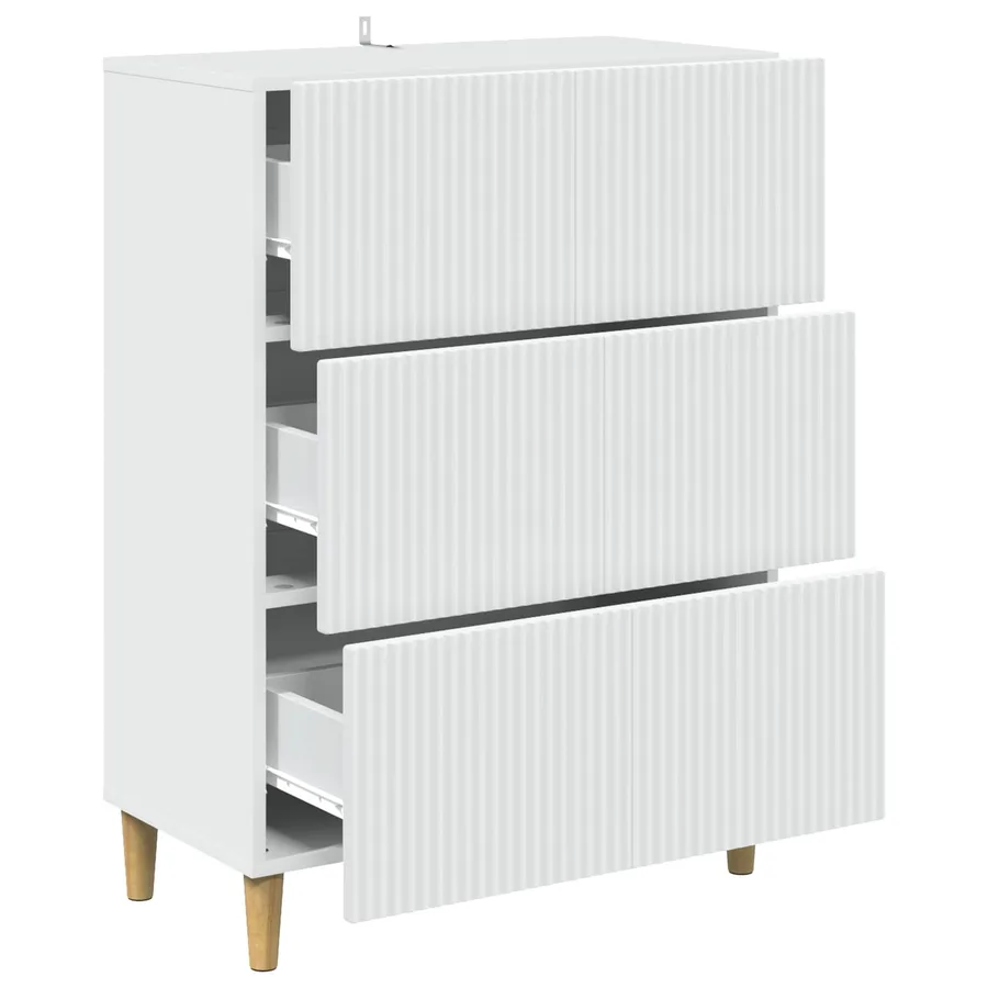 Armoire à tiroirs Blanc 66 x 34,5 x 90 cm Bois d'ingénierie - 5