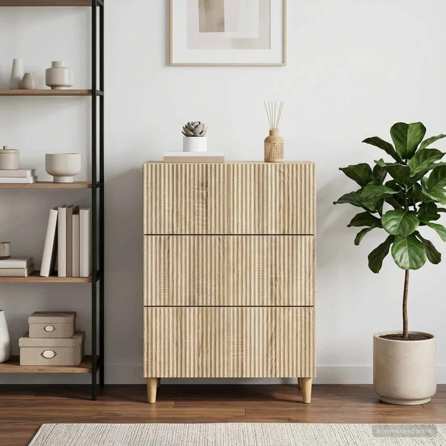 Armoire à tiroirs Chêne Sonoma 66 x 34,5 x 90 cm