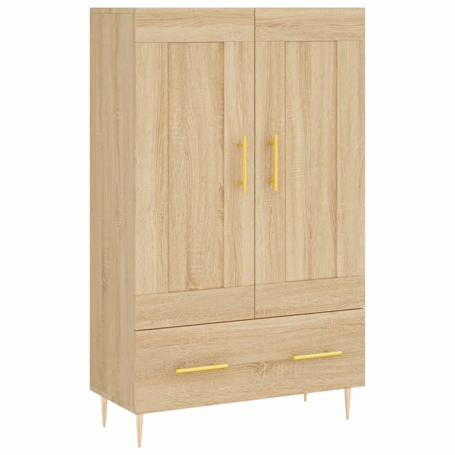 Buffet haut chêne sonoma 69,5x31x115 cm bois d'ingénierie - 2