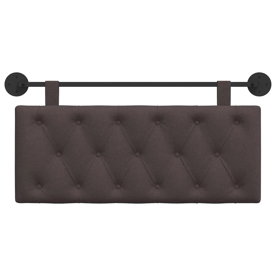 Tête de lit suspendue Marron foncé Tissu - 5