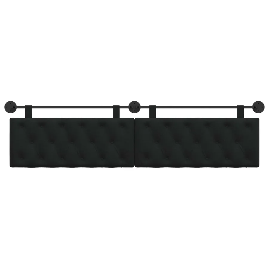 Tête de lit suspendue Noir Tissu - 5