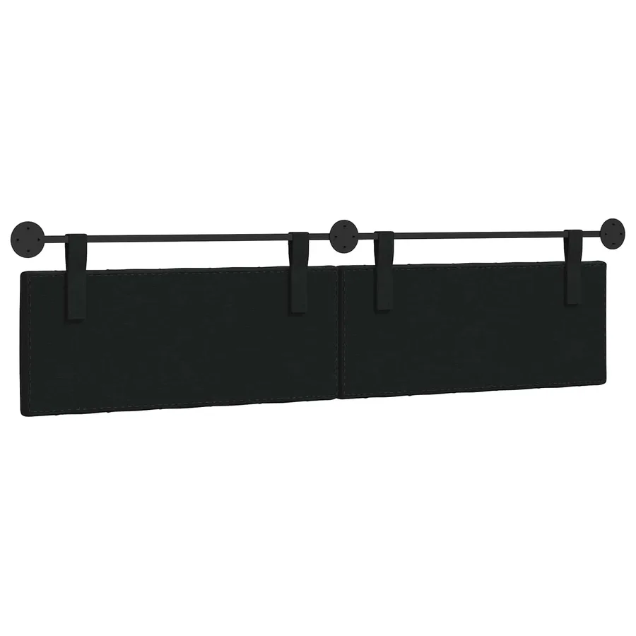 Tête de lit suspendue Noir Tissu - 7