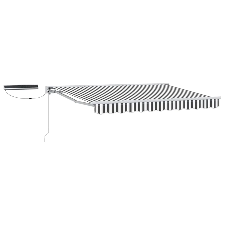 Auvent rétractable électrique Anthracite et blanc 3 x 2,5 m - 2