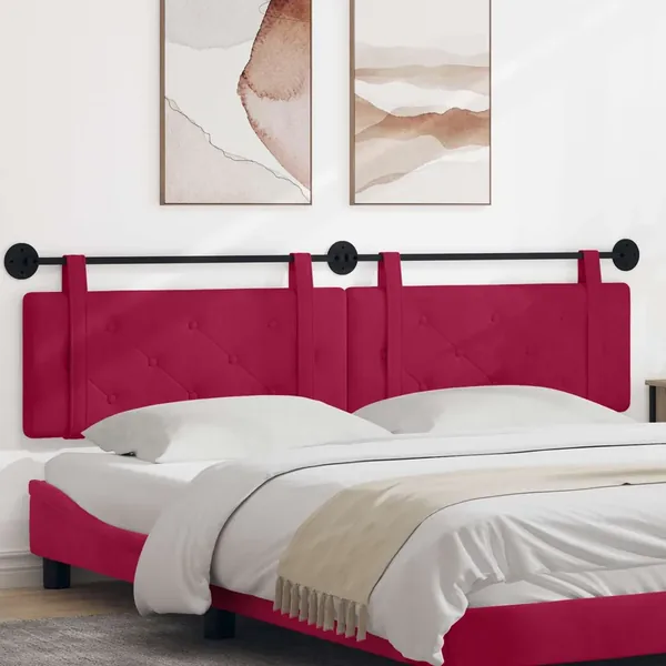 Tête de lit suspendue Bordeaux Velours