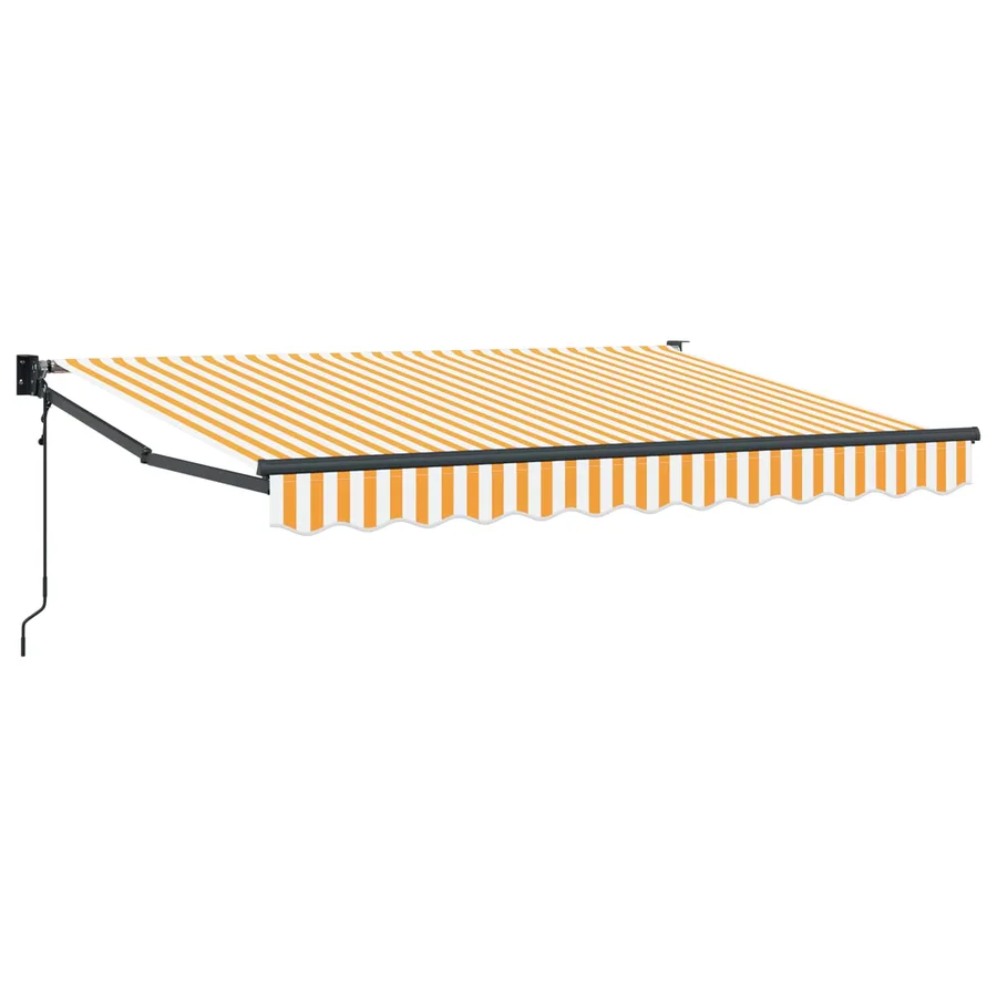 Auvent rétractable Jaune et blanc 2,5 x 2 m Polyester et métal - 2