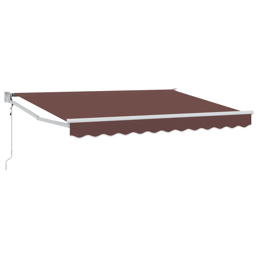 Auvent rétractable Marron 2,5 x 2 m Polyester et métal - 2