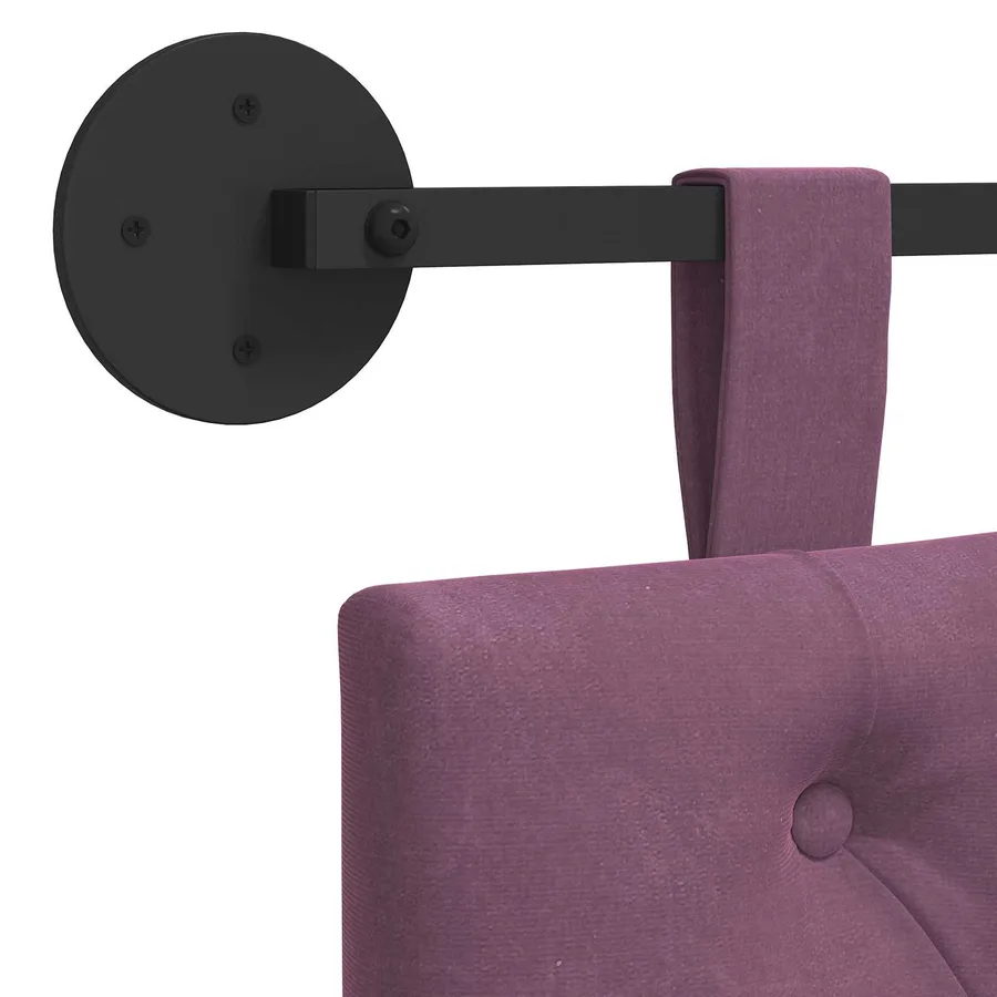 Tête de lit suspendue Avec lumière LED Pourpre Velours - 9