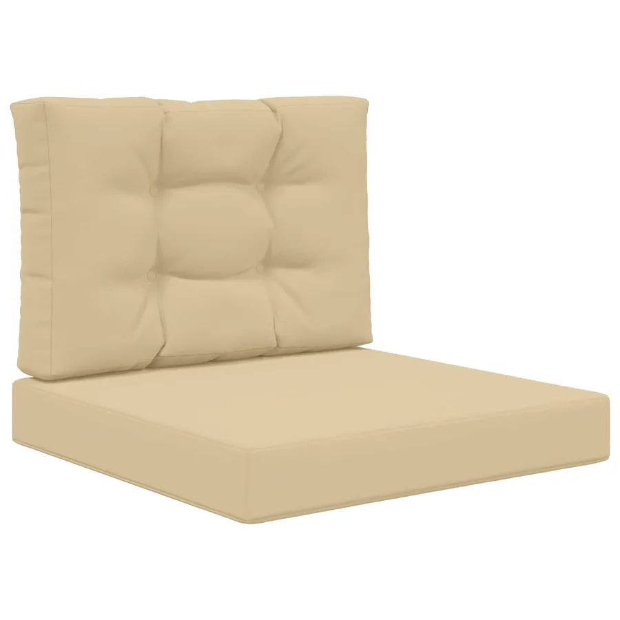 Coussin de canapé d'extérieur 2 pcs Beige Polyester - 2