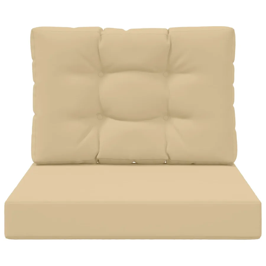Coussin de canapé d'extérieur 2 pcs Beige Polyester - 6