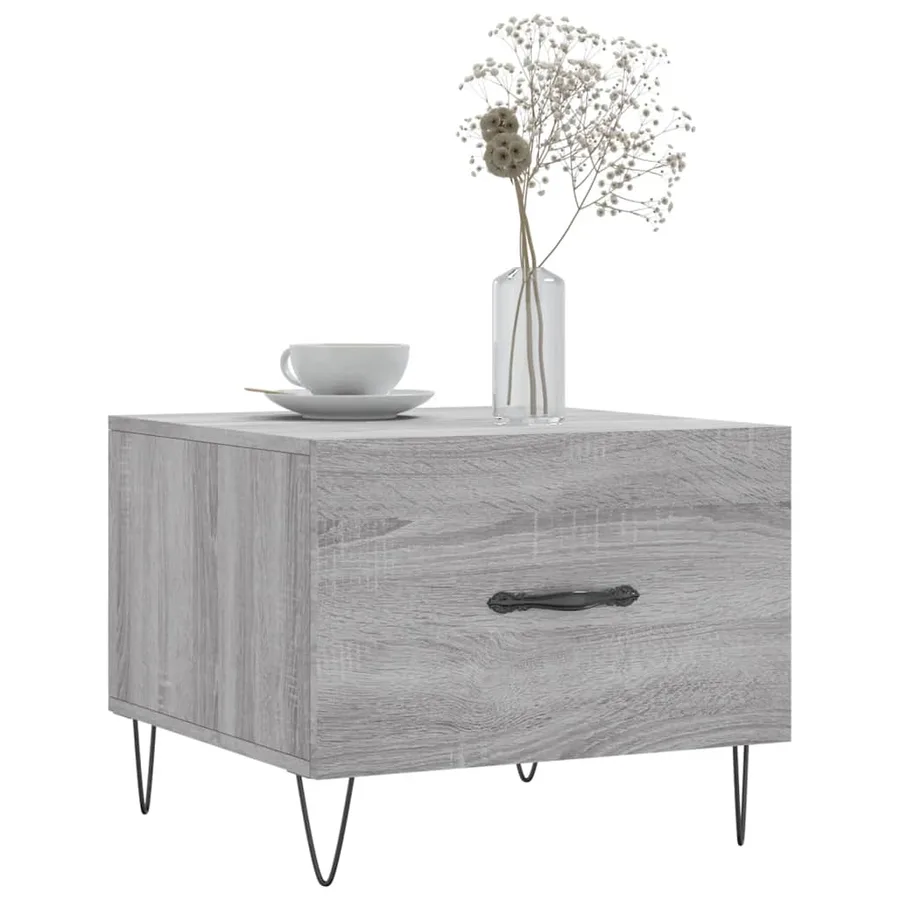 Table basse Sonoma gris 50x50x40 cm Bois d'ingénierie - 3
