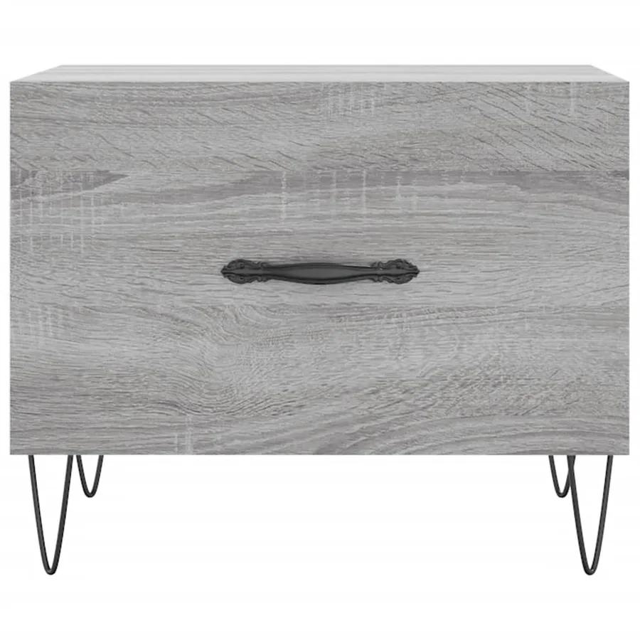 Table basse Sonoma gris 50x50x40 cm Bois d'ingénierie - 5
