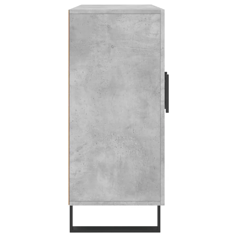 Buffet gris béton 90x34x80 cm bois d'ingénierie - 7