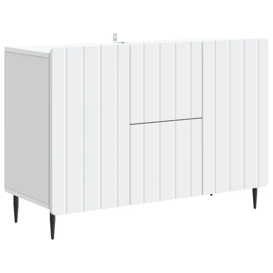 Buffet Blanc 89 x 34,5 x 62 cm Bois d'ingénierie - 2