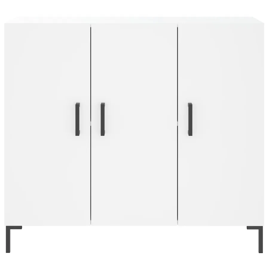 Buffet blanc 90x34x80 cm bois d'ingénierie - 6
