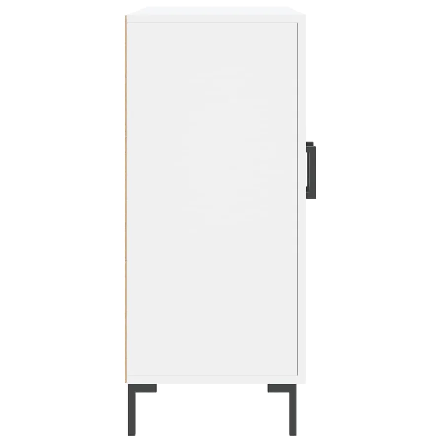Buffet blanc 90x34x80 cm bois d'ingénierie - 7