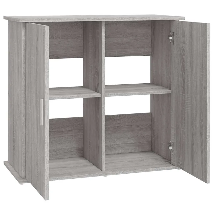 Support pour aquarium sonoma gris 81x36x73 cm bois d'ingénierie - 6