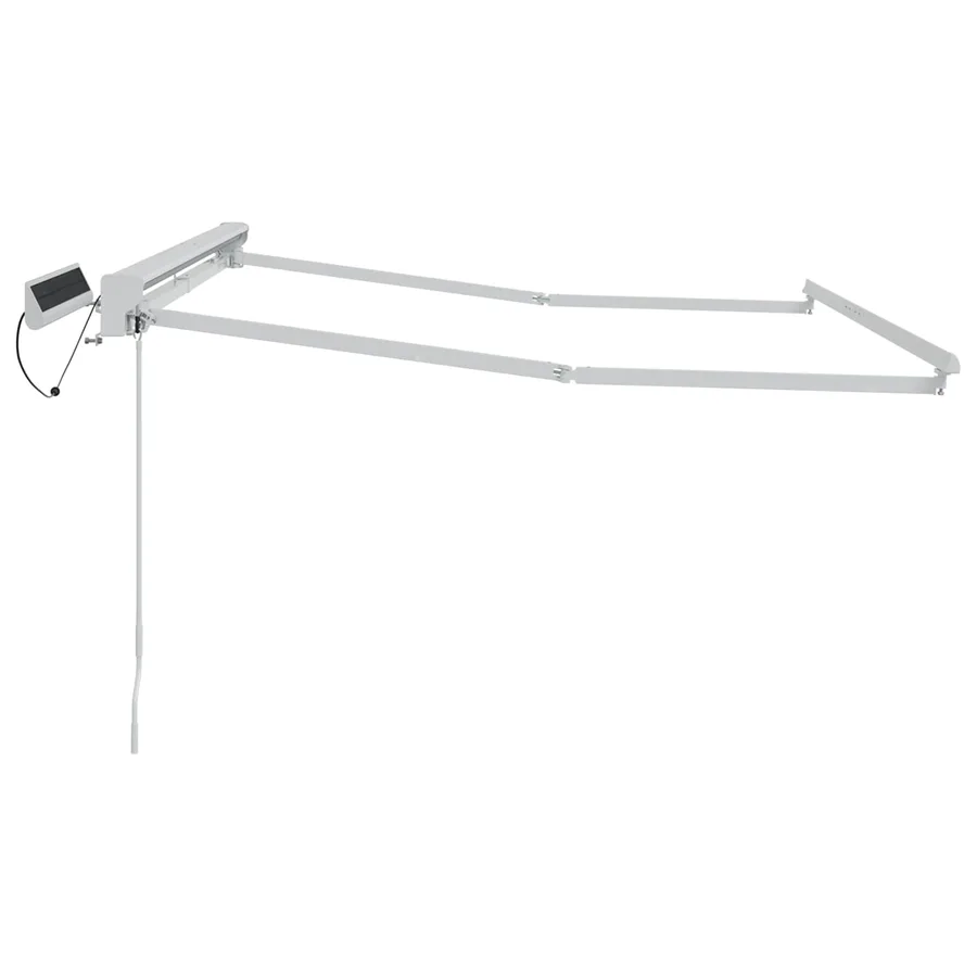 Cadre de store rétractable électrique Blanc 3 x 2 m Acier - 4