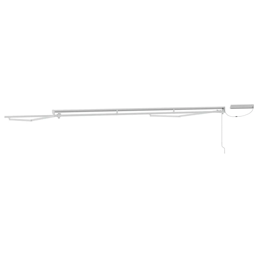 Cadre de store rétractable électrique Blanc 4 × 3,5 m Acier - 5