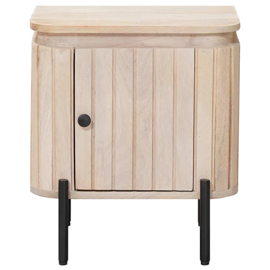 Table de chevet faite main Blanc 40 x 30 x 45 cm - 5