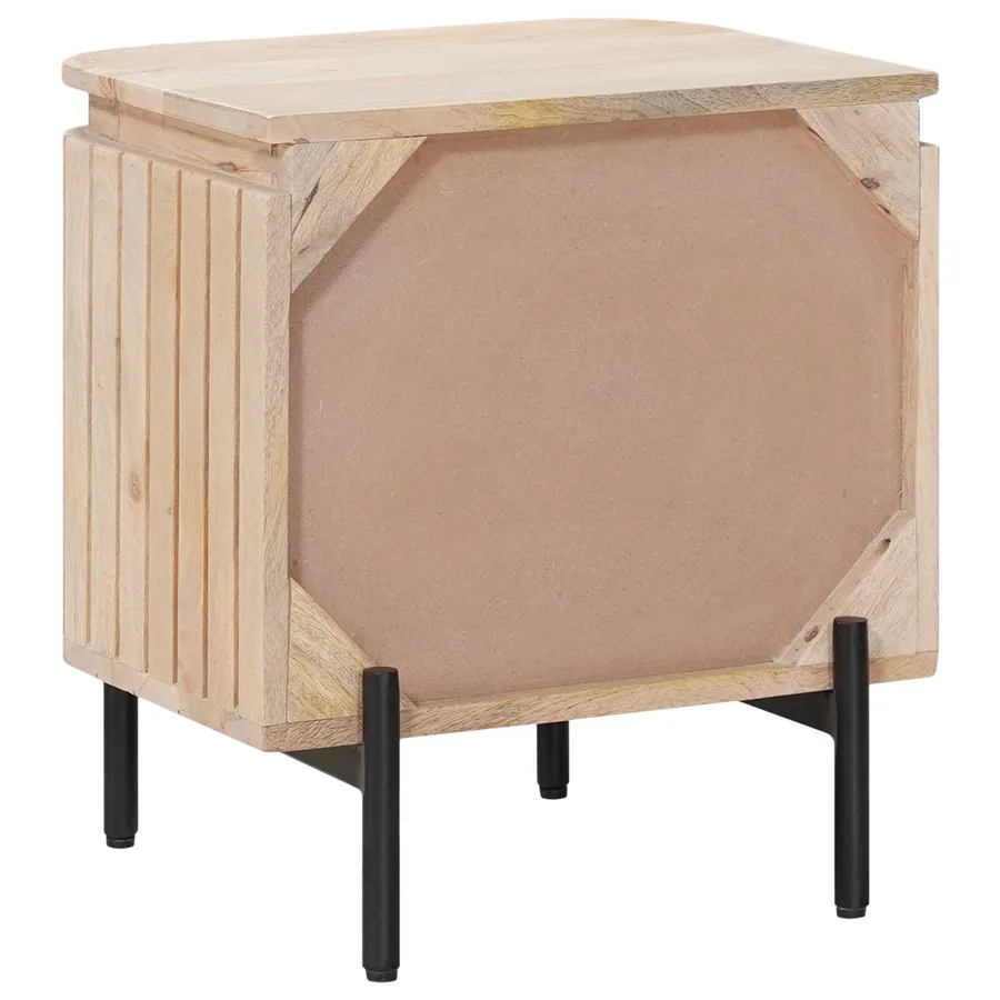Table de chevet faite main Blanc 40 x 30 x 45 cm - 7