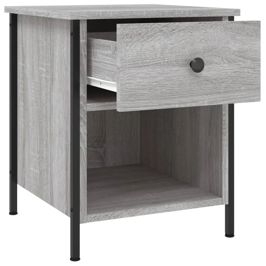 Table de chevet sonoma gris 40x42x50 cm bois d'ingénierie - 5