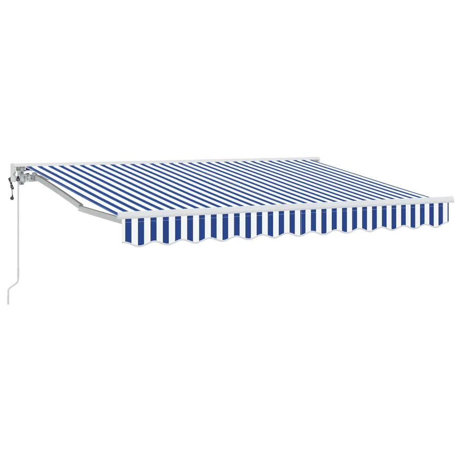 Auvent rétractable électrique Bleu et Blanc 3 x 2,5 m - 2