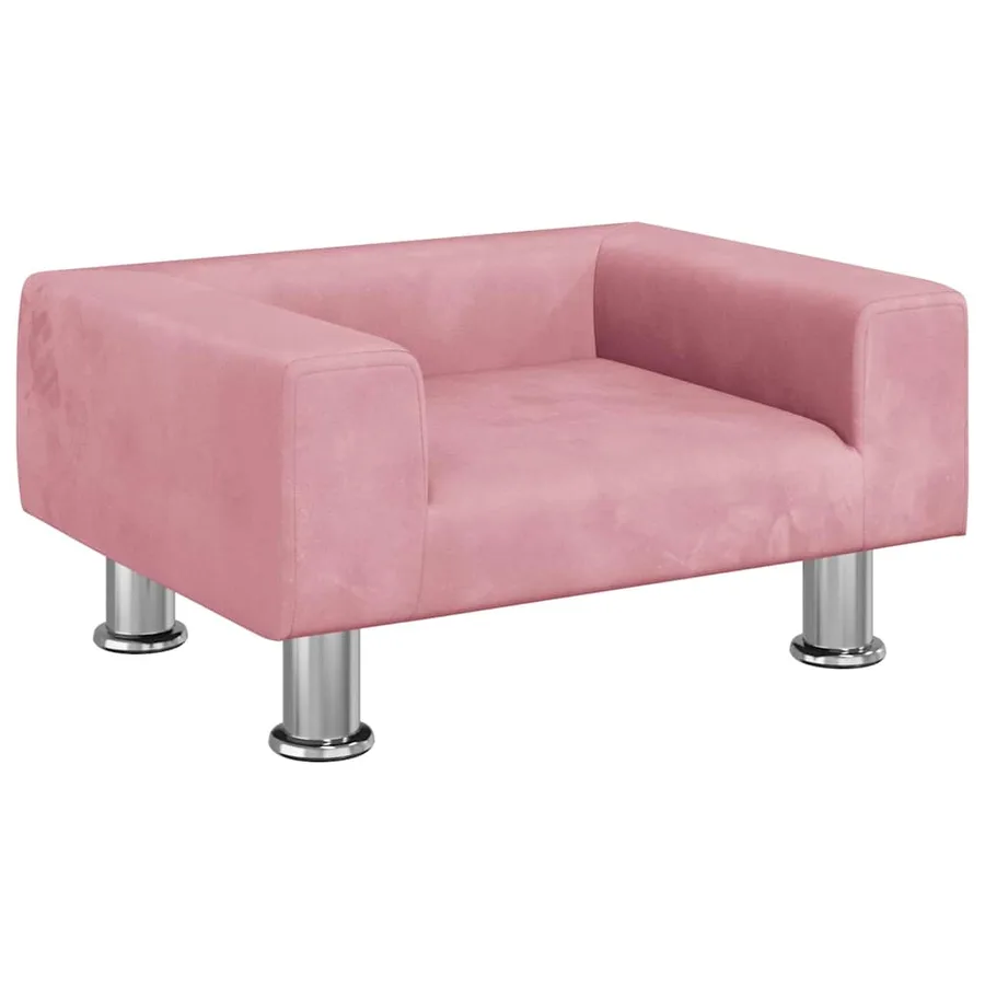 Lit pour chien rose 50x40x26,5 cm velours - 2