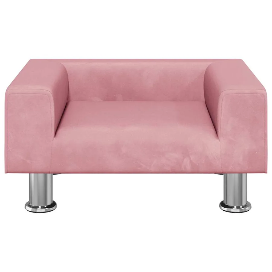 Lit pour chien rose 50x40x26,5 cm velours - 3