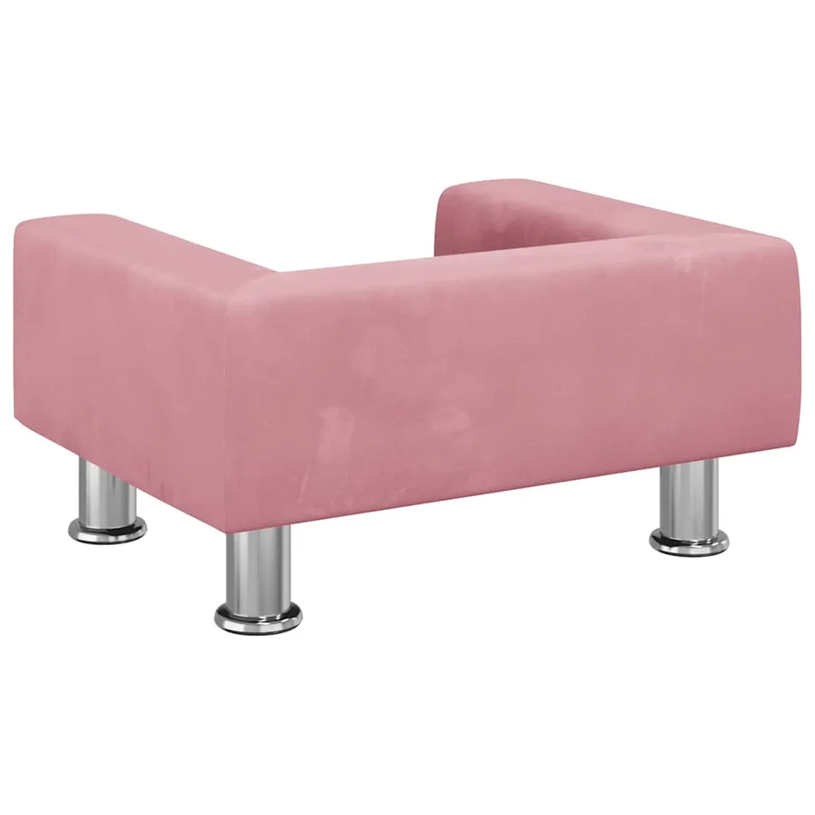 Lit pour chien rose 50x40x26,5 cm velours - 5