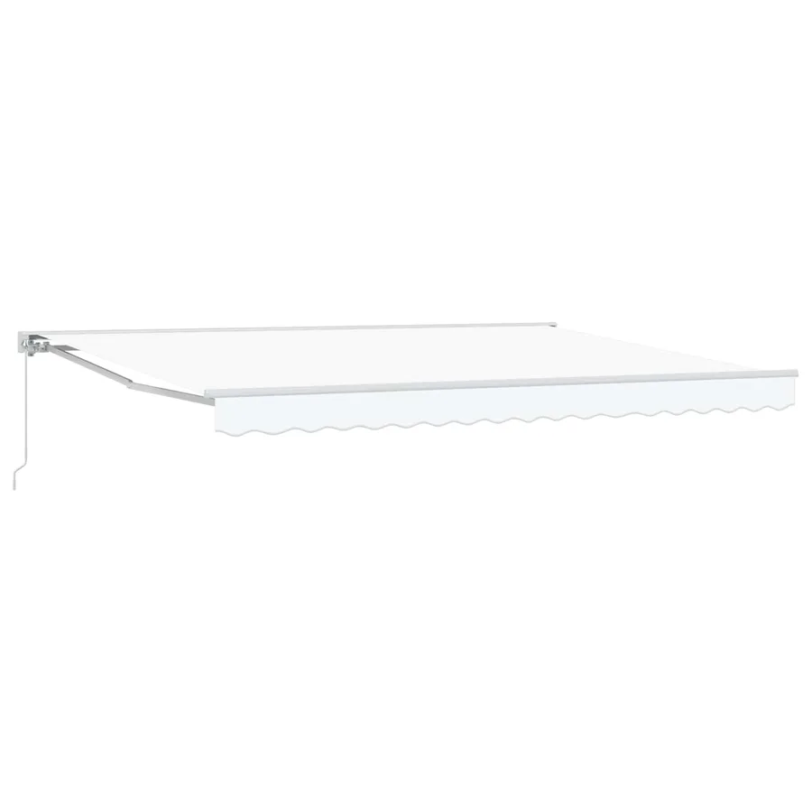 Auvent rétractable manuel Blanc 4 × 3 m - 2