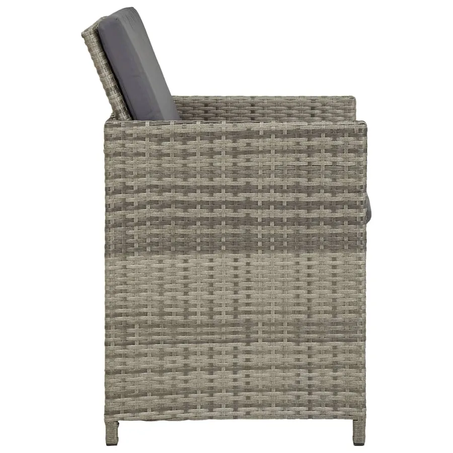 Ensemble à manger de jardin 3 pcs avec coussins Gris - 8