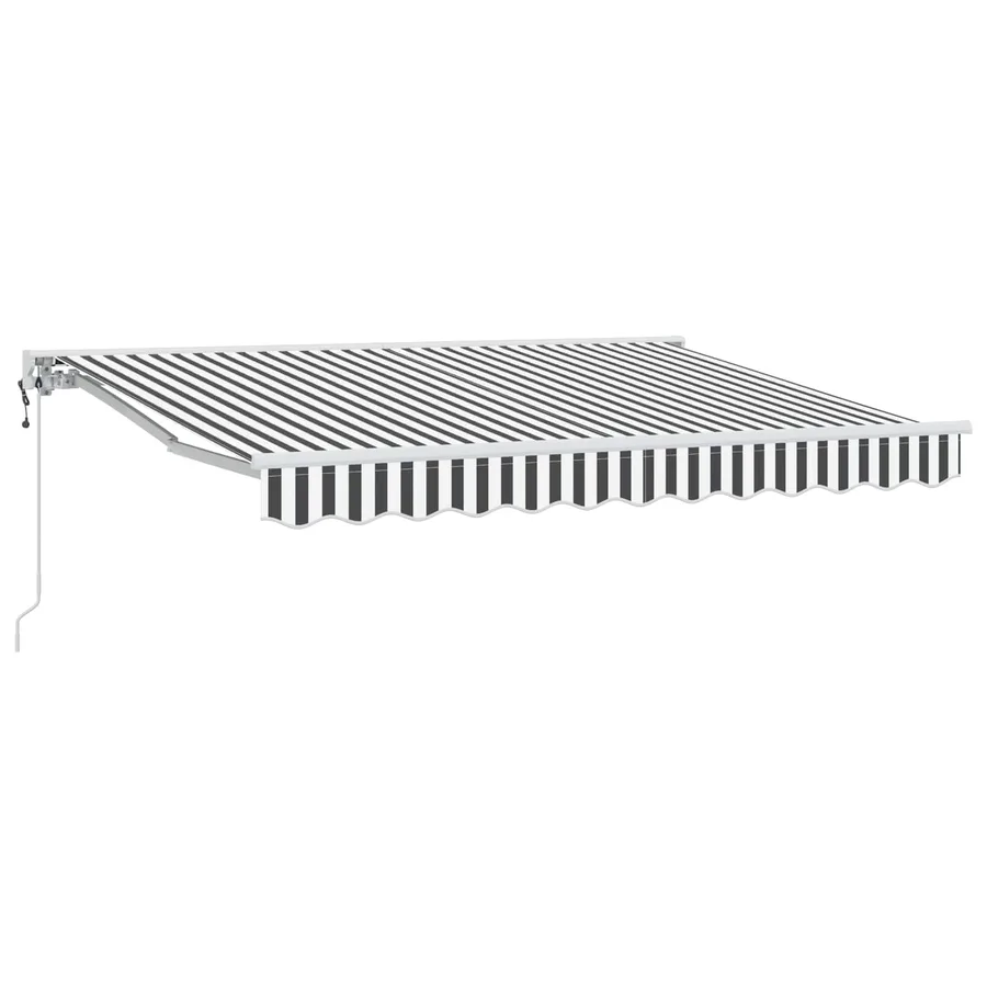 Auvent rétractable électrique Anthracite et blanc 3,5 x 2,5 m - 2