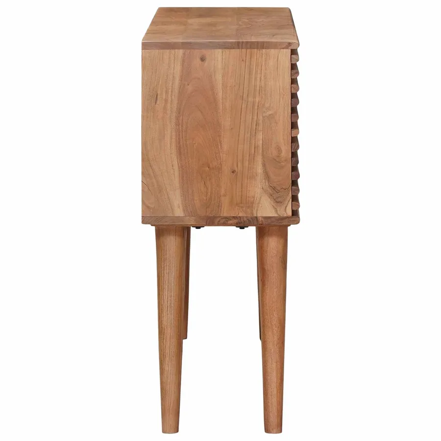 Table d'appoint faite main Marron Teck 100 x 30 x 75 cm - 6