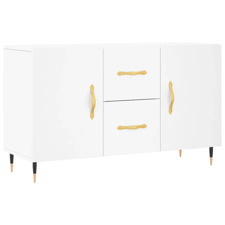 Buffet blanc 100x36x60 cm bois d'ingénierie - 2
