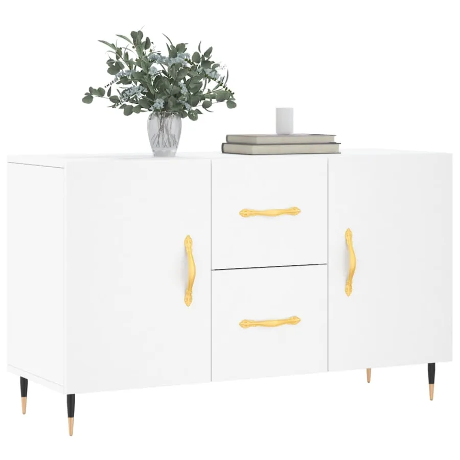 Buffet blanc 100x36x60 cm bois d'ingénierie - 3
