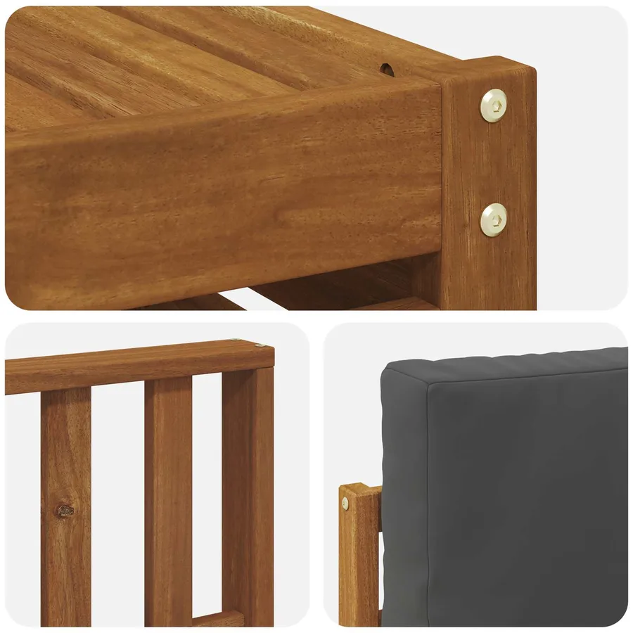 Ensemble de canapé d'angle 7 pcs Naturel et Anthracite - 7