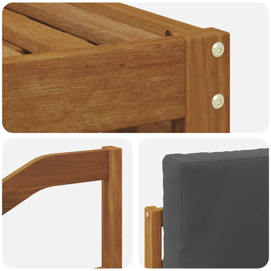 Ensemble de canapé d'angle 6 pcs Naturel et Anthracite - 6