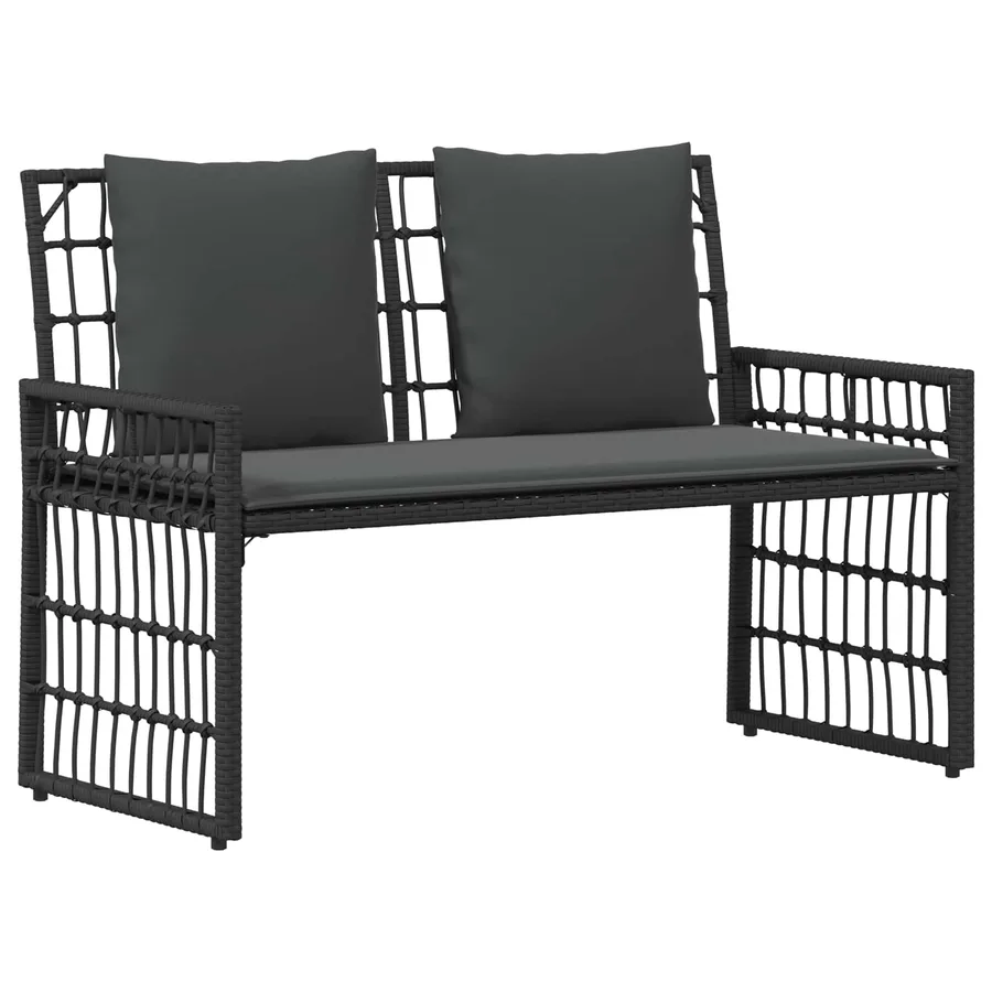 Ensemble de meubles d'extérieur 4 pcs Noir et Gris foncé - 6