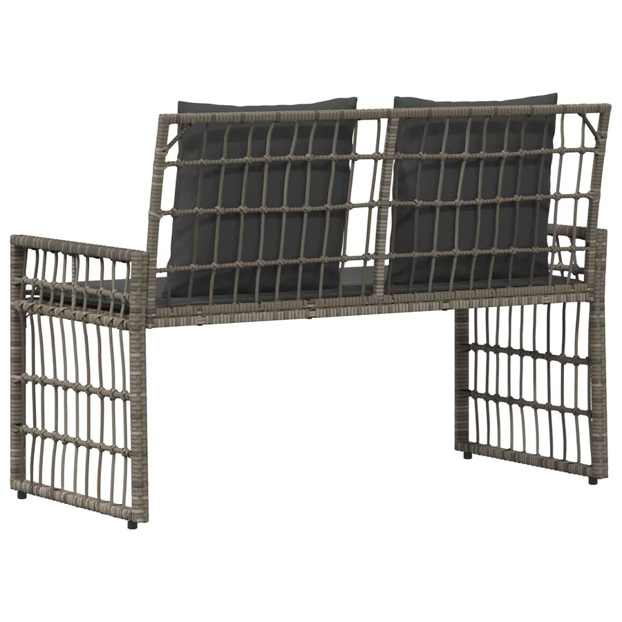 Banc extérieur Uni Gris et Gris foncé 116 x 55 x 82 cm - 7
