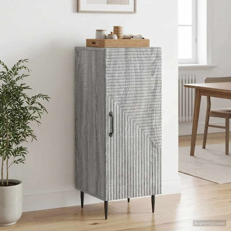 Buffet Sonoma gris 33 x 34,5 x 89,5 cm Bois d'ingénierie - 4