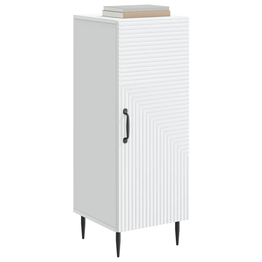 Buffet Blanc 33 x 34,5 x 89,5 cm Bois d'ingénierie - 3