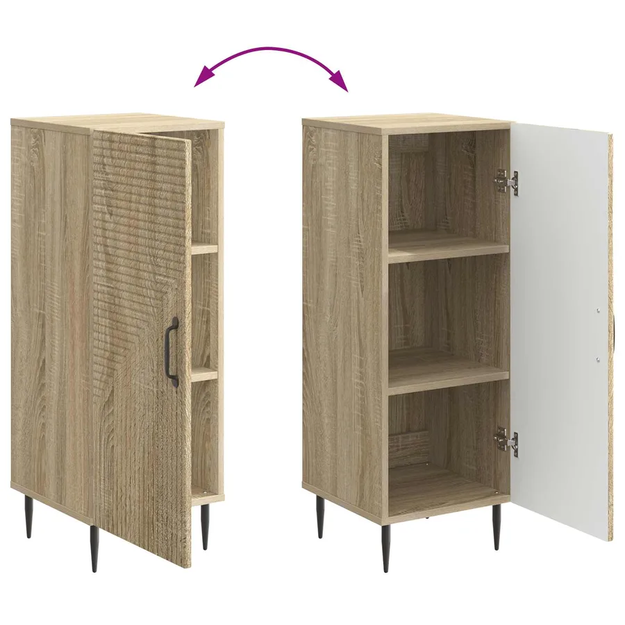 Buffet Chêne Sonoma 33 x 34,5 x 89,5 cm Bois d'ingénierie - 11