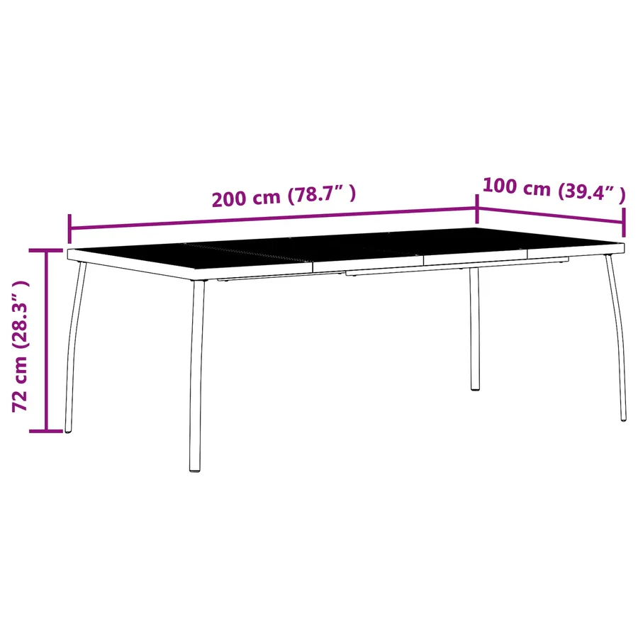 Ensemble de meubles d'extérieur 7 pcs Anthracite Fer et Acier - 8
