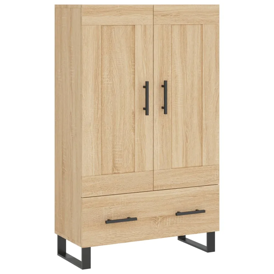 Buffet haut chêne sonoma 69,5x31x115 cm bois d'ingénierie - 2