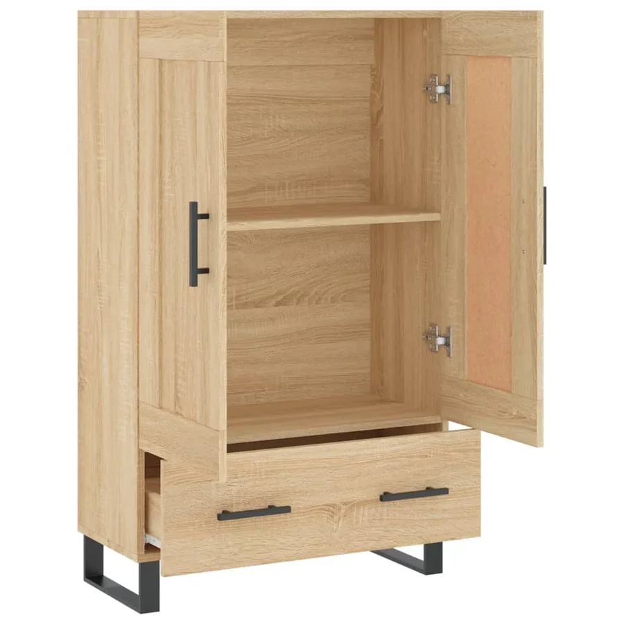 Buffet haut chêne sonoma 69,5x31x115 cm bois d'ingénierie - 6