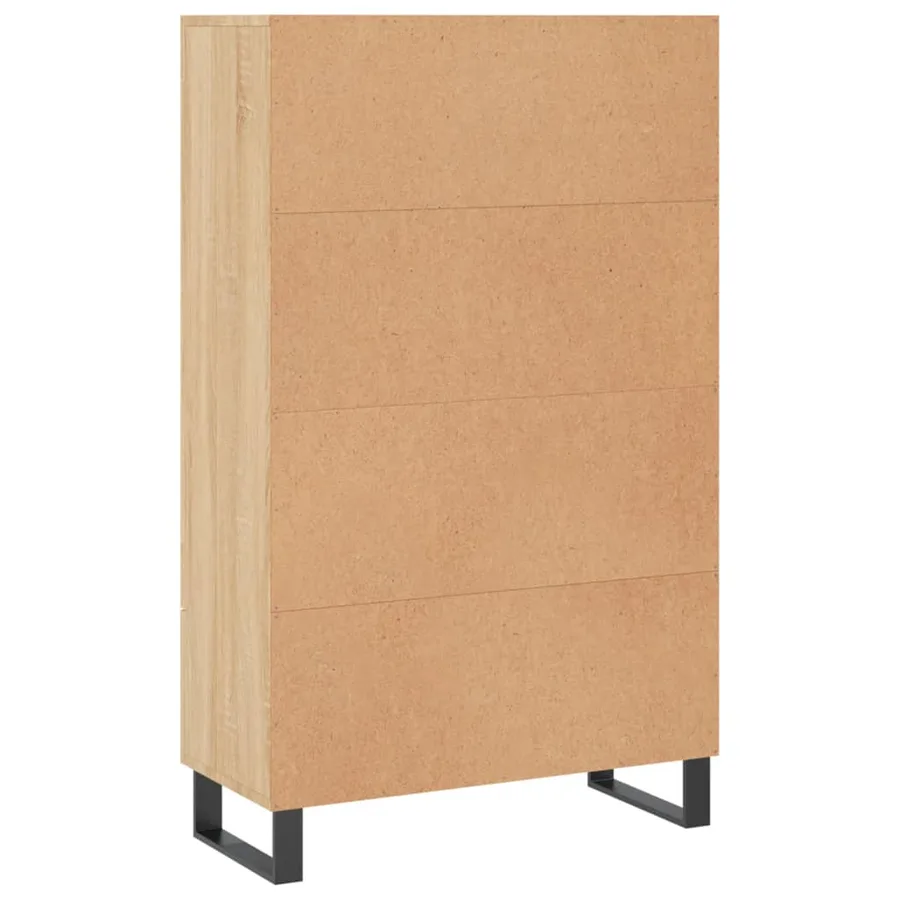 Buffet haut chêne sonoma 69,5x31x115 cm bois d'ingénierie - 8