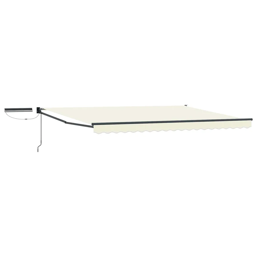 Auvent rétractable électrique Crème et Anthracite 5 x 3 m - 2